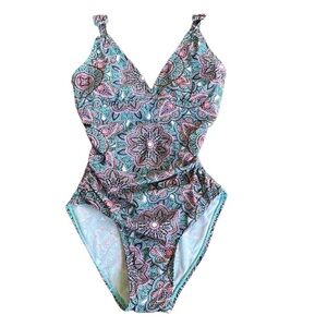 Love Your Assets by Spanx colorful One Piece Swimsuit size Small